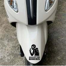 Respeto por los motociclistas, pegatina de coche para jinetes de motocicleta - Unitalla - Ver 6