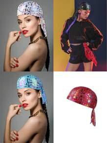 1pc Outdoor Printed Sun Protection Cycling Headband Neck Gaiter Bandana Headwear For Men & Women, Breathable Sports Pirate Hat Hip Hop Cap