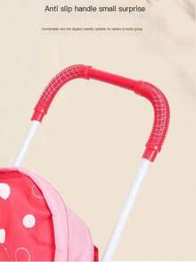 儿童迷你玩具推车，易于携带，可折叠，采用铝合金材质，适用于卧室、客厅、角色扮演和居家游戏 - 彩色 - 查看 9