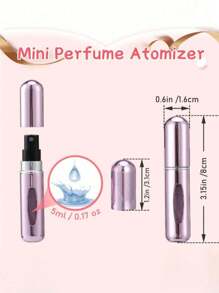 1-5 件香水旅行可填充、旅行香水、旅行香水瓶可填充迷你可填充香水便携式喷雾瓶可填充香水喷雾、旅行和外出可填充泵盒（5 毫升）、补充泵盒用于旅行和外出用品假日露营假日必需品配件女士男士香水