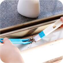 1PC Window Slot Cleaning Brush, Screen Window Cleaning Tool, Keyboard Slot Small Brush, Glass Belt Dustpan Gap Brush - 藍色 - 查看 2