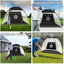 Golf Net, 10x7ft Golf Hitting Practice Net For Backyard Driving Chipping Indoor&Outdoor Swing Training Net With Base Hitting Mat, Target&Balls, Ideal Gift For Men Dad, Golf Lovers - màu đen - Xem 7