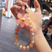 粉色珍珠花手機吊飾，適用於手機、手提包、鑰匙圈等，夏季旅行必備，旅行、學校用品、鑰匙圈 - 彩色 - 查看 16
