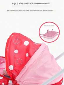 儿童迷你玩具推车，易于携带，可折叠，采用铝合金材质，适用于卧室、客厅、角色扮演和居家游戏 - 彩色 - 查看 8