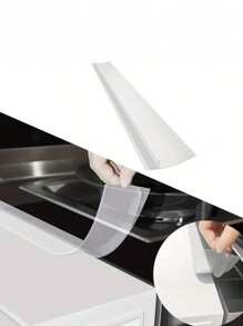 1pc Durable Silicone Kitchen Gap Sealing Strip, Waterproof, Heat-Resistant, Oil-Proof, Suitable For Sealing Gaps Between Kitchen Cabinets, Ovens, Appliances, Washers, Stoves, Practical And Reusable, Easy To Cut To Fit, Easy To Clean, Essential For Home And Restaurant