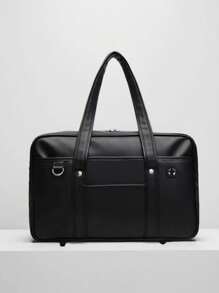 Solid Color Large Capacity Shoulder Bag, All-Match Preppy School Handbag,Lightweight Tote Bag - Multicolor - View 1