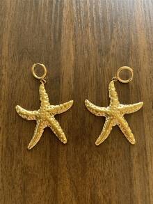 Stainless Steel Beach Fish Earrings, Ocean Style Earrings For Women