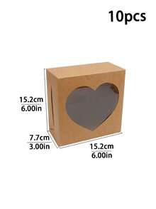 5pcs/10pcs Cookie Boxes, Mini Cake Boxes, Biscuit Boxes, Cinnamon Roll & Candy Boxes, Chocolate & Truffle Boxes, Birthday Party Transparent Gift Boxes, Wedding Party Packaging Boxes, Pastry Packaging Boxes, Cookie Boxes - Multicolor - View 15