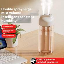 全新智能家居加湿器，USB 静音小型空气净化加湿器，迷你大容量雾化器，带双喷嘴，USB 供电，适用于大房间、卧室和办公室 - 凉爽雾气，易于清洁的家用加湿器 - 彩色 - 查看 11