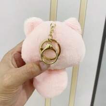 吱吱叫的小猫毛绒玩具，可爱捏猫毛绒玩具钥匙扣汽车包背包吊饰汽车挂件 - 理想的包袋配件