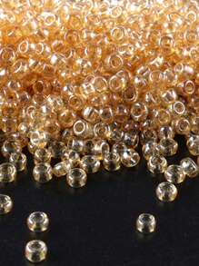 GO2CJBEADS 10 جرام متعدد الألوان حبيبات زجاجية دائرية بقطر 2 مم بخط فضي للاستخدام في صناعة الأساور DIY