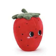 1PS 9CM Simulation Red Strawberry Plush Toy Party Decoration Small Gift Dining Table Ornament