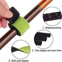 12PCS Fishing Rod Bands Straps Fasteners For Made Up Rods Reusable Ties Adjustable - Red - View 9