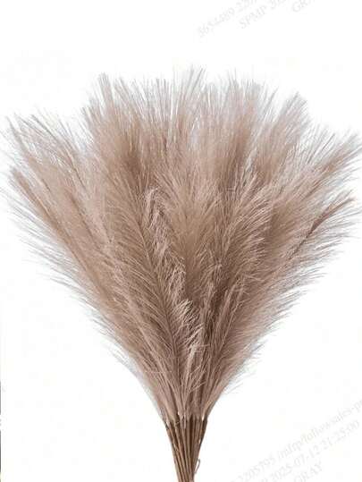 5 件/10 件/20 件 - 人造芦苇，55 厘米/21.65 英寸高毛绒仿草，大型通用潘帕斯树枝，用于地板花瓶填充，适用于家庭厨房波西米亚风格装饰、房间装饰、婚礼派对装饰、假植物、秋季装饰、房间、书桌、花园装饰、房间装饰用品（提示：均码 = 10 件）