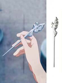 1 Peça Grampo de Cabelo Acessório de Fantasia do Anime "Diário do Farmacêutico", Adereço de Halloween para Mulheres, Presente de Jóias, Extensão de Coque, Formador de Coque, Peça de Cabelo em Coque, Grampos para Penteado, Grampos de Cabelo, Presilhas, Grampos de Cabelo