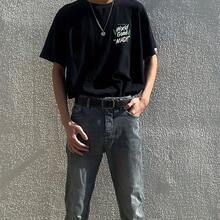 Vintage Pin Buckle Men's Belt Casual  Belt Matching Jeans Belt PU Leather Belt - 黑色 - 查看 3