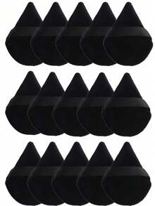 1/3/5/10/15/24pcs Black Triangle Makeup Sponge Set, Crystal Velvet Short Pile, Soft & Sticky, Suitable For Makeup, Home Decor, Vanity, Travel, Bedroom, Ideal Makeup Accessory. The Set Includes Powder Puff, Makeup Sponge, Makeup Sponge, Cosmetic Sponge, Affordable Price, Great For Christmas Gifts Or Stocking Stuffers.