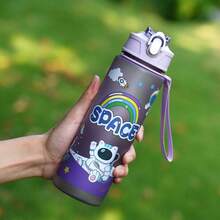 1 件 650 毫升可爱耐用卡通宇航员主题户外运动水壶，大容量运动水壶带吸管和盖子，轻质聚碳酸酯 PC，不含 PVC，仅可手洗 - 适合户外活动和返校季节礼物 - 彩色 - 查看 13