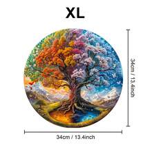 Wooden Puzzle - Seasonal Tree Of Life/Elephant/Duck/Deer/Cat/Butterfly Clock, Asymmetrical Animal Shaped Wooden Puzzle Toys, Party Game Gifts, Decorative Art Painting, Tabletop Magic Puzzle, Unique Children's Educational Puzzle, Birthday Gift, Suitable For Kids, Back To School Gift, Christmas Gift - Multicolor - View 14