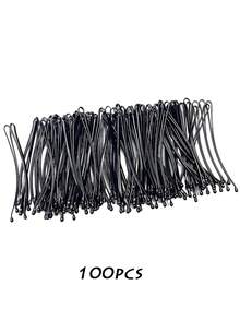 10PCS/20PCS/50PCS Women's Black Steel Clip Curved Hair Clip, Solid Color Straight Hair Clip With Cover For Daily Use, Girl's Broken Hair Clip With Top Clip Edge Clip, Used For Daily Life, Claw Clips, Hair Claws, Clips For Hair, Hair Slide, Hair Barrettes - Black - View 9