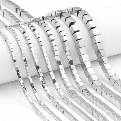 1 pieza Cuentas de ágata con baño de plata de color, opciones de tamaño multicolor, cuentas espaciadoras de estilo punk metálico negro hechas a mano para hacer pulseras, collares, colgantes y joyería de pareja, cuentas al por mayor