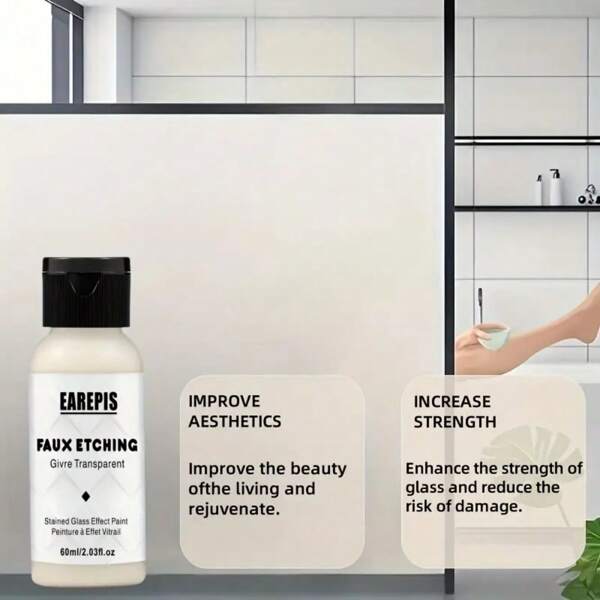 Matte Frosted Glass Paint - Waterproof, Anti-Peeping, Quick Drying, Easy To Apply, Suitable For Bathroom And Office Privacy Protection, Anti-Peeping Solution, Durable Surface Treatment