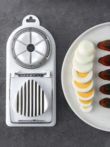 1 件装多用途切蛋器、二合一切片机、切蛋器、切丁器、切蛋器用于切鸡蛋、水果、蔬菜，适用于厨房工具、户外、派对用品、返校。