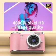 Digital Camera 18X Zoom 2.4-Inch Hd Rotable Screen Video Creative Compact Digital Cameras For Students Use CCD Camera Free DIY Crystal Stickers