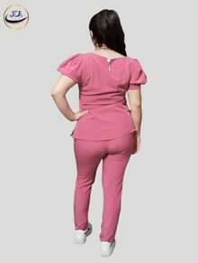UNIFORME QUIRURGICO, SCURBS, PIJAMAS, BELLEZA, ENFERMERA, DOCTORA, LASHISTA  Liso    Casual  Elegante    Material Compuesto    Bolsillo  Abertura    UNIFORME QUIRURGICO, SCRUBS, PIJAMA  TODO EL AÑO - Rosa vieja - Ver 3