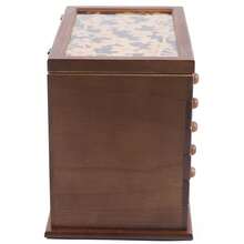 6 Schicht Schmuckkasten Holz, 6 Ebenen Großer Schmuckkasten mit 5 Schubladen Schmuckbox Schmuckkoffer Vintage Schmuckkasten Holz Große Kapazität Schmuckkoffer Organizer