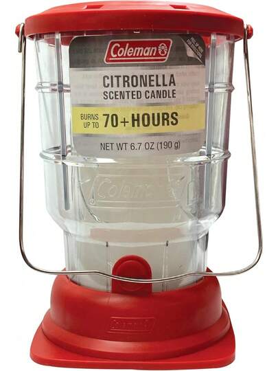 Linterna de vela de citronela para exteriores de más de 70 horas, diseño clásico con asa fácil de transportar y colgar, tiempo de combustión extendido para camping, picnic y ambiente de