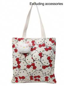 Sanrio 1 pieza Bolso de lona de Sanrio, bolso de hombro versátil, de alta calidad, gran capacidad, adecuado para la escuela, el trabajo y el uso diario, sin accesorios