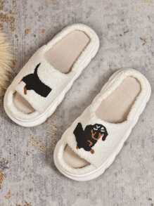 Spring/Summer New Men's Cartoon Sausage Dog Slippers, Fashionable Casual Flat Sandals, Non-Slip Indoor Wear, Durable & Breathable