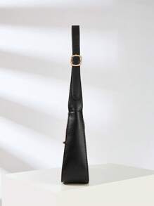 1 件女士简约腋下单肩法棍包，可调节肩带尺寸单肩包，简约带扣方形包，适合日常、工作、派对使用，理想的礼物选择