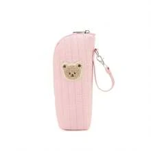 1 件卡通熊婴儿奶瓶保温袋，适合户外使用，悬挂和携带设计，时尚奶瓶套，防止掉落