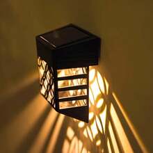 2/4-Pack Solar Fence Lights, Outdoor Solar Lights, IP65 Waterproof, Easy To Install, Suitable For Decorative Lighting In Gardens, Patios, Courtyards, And More - Black - View 3