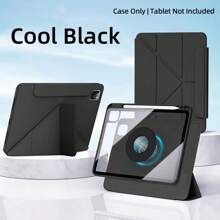 Magnetic Detachable IPad Protective Case, Suitable For 2020/2021/2022 IPad Pro 11 Inch, 3+Y Folding Design With Pencil Slot, Clear Acrylic Bottom Shell, Fits IPad 10th Gen, IPad Mini 7/6, And IPad 7/8/9 10.2 Inch, Multi-Angle Stand, Smart Sleep/Wake Function, Easy To Operate - Black - View 13