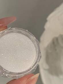 1 pieza Polvo de cristal de sal de mar en forma de copo de nieve blanco, polvo de azúcar ultra fino y brillante para manualidades de arte de uñas DIY, adecuado para uñas Y2K, manicura francesa, suministros para uñas, temporada de bodas, Día de San Valentín - Multicolor - Ver 7
