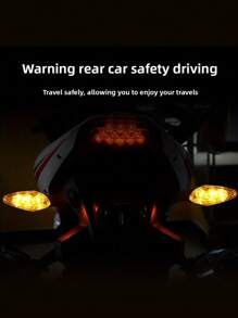 2pcs Motorcycle Turn Signal Light, High Brightness LED, Yellow Constant Light, Motorcycle Electric Turn Signal Light, Daytime Running Light - Multicolor - View 7
