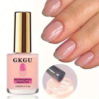 1 pièce Renforçateur d'ongles rose naturel GKGU - Ongles brillants, produits essentiels pour les soins des ongles Couleur naturelle des ongles Application lisse