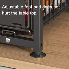 Pull-Out Storage Rack For Under The Sink - No Drilling Required / Space-Saving - Ideal For Storing Snacks, Condiments And Household Items - 黑色 - 查看 4