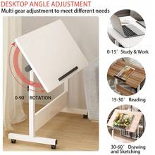 Dragonpad Small Standing Desk Height Adjustable, Mobile Stand Up Desk With Wheels, Portable Home Office Computer Workstations For Sitting - 黑色 - 查看 4