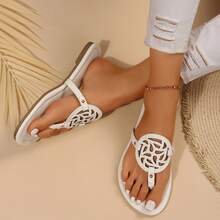 Women's Comfortable Dressy Thong Sandals Flip Flop Sandals Flat Sandals - 白色1 - 查看 7