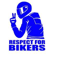Respeto por los motociclistas, pegatina de coche para jinetes de motocicleta - Unitalla - Ver 15