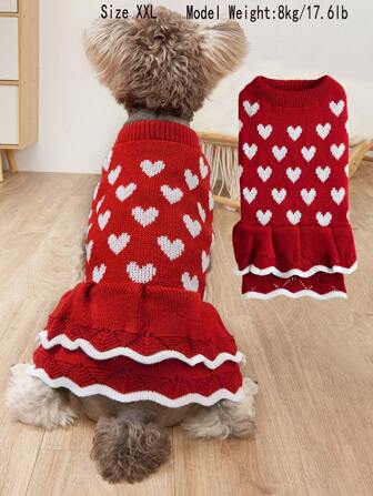 1 件可爱公主裙宠物服装，温暖时尚，适合秋冬季，适合猫咪、英国短毛猫、茶杯贵宾犬