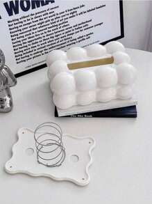 1 件塑料纸巾盒，简约纯色纸巾架，适用于卧室、客厅、汽车、家居装饰浴室配件 - 彩色 - 查看 6