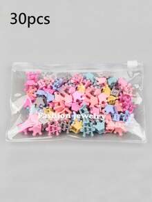 30个儿童可爱甜美雏菊星星迷你彩色小抓夹，日常搭配 - 彩色 - 查看 10