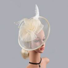 1 pieza Sombrero de tocado vintage estilo Y2K, accesorio de cabello dorado para Kentucky, sombrero de almohada para iglesia, accesorio de cabeza dorado para mujer para cóctel, boda, té, fiesta, regreso a la escuela, útiles escolares, regalos