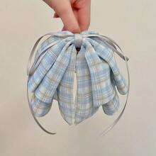 1 pièce/3 pièces Nouveau nœud papillon à carreaux, accessoire pour cheveux, doux et polyvalent pour les femmes, les festivals et les fêtes - Multicolore - Voir 4