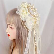 Lolita Goth Multi-Way Versatile Elegant Flat-Top Hat, Decorative Mini Hat Hair Accessory - Multicolor - View 14